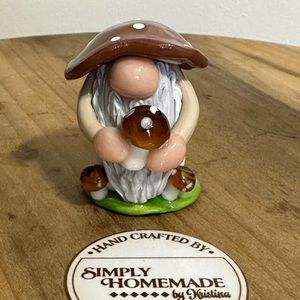 Adorable 2.5 inch mushroom gnome.